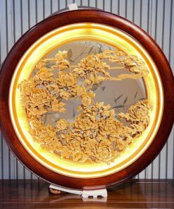 Tranh gỗ đục tay tranh gỗ treo phòng khách -QT20 (1)