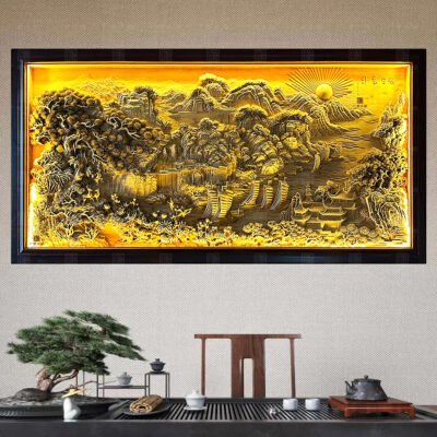 Tranh gỗ đẹp tranh gỗ treo phòng khách - TQ41