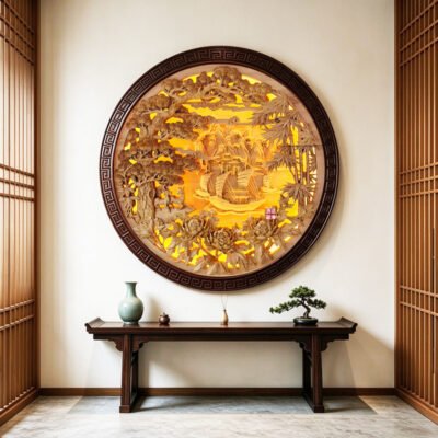 Mua tranh gỗ treo phòng khách sang trọng - QT05 