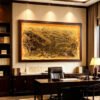 Tranh gỗ treo phòng khách tranh đồng quê - TQ01 (3)