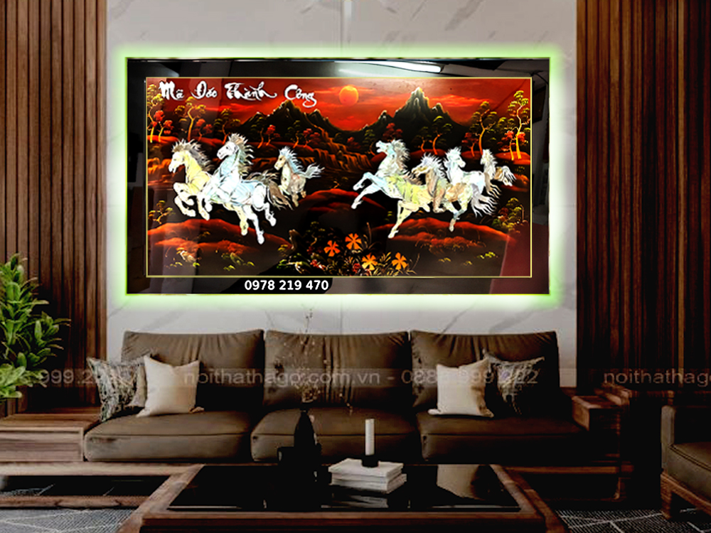 Khai trương hồng phát tranh sơn mài mã đáo