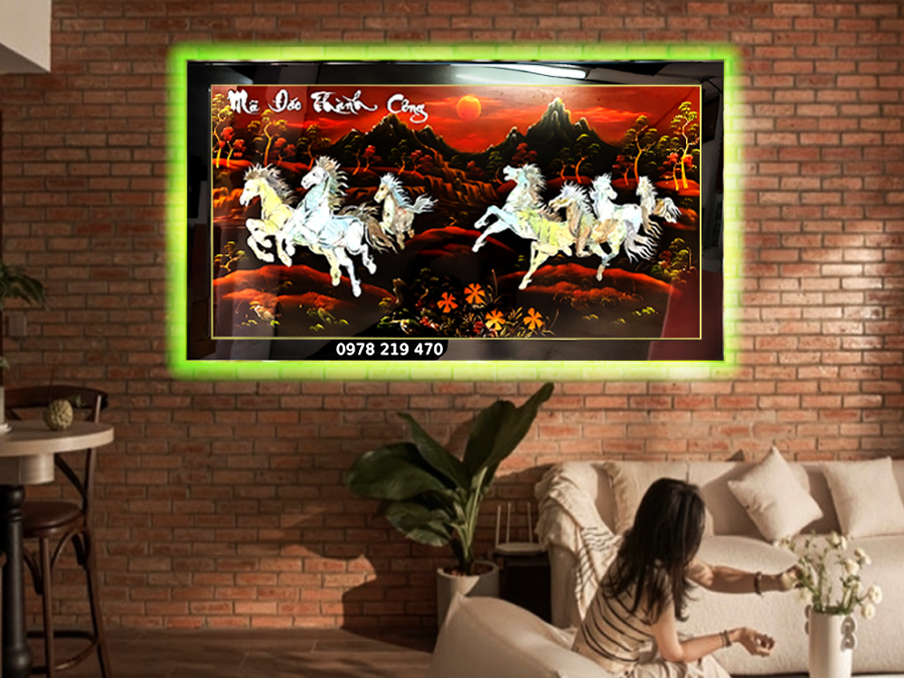 Khai trương hồng phát tranh sơn mài mã đáo