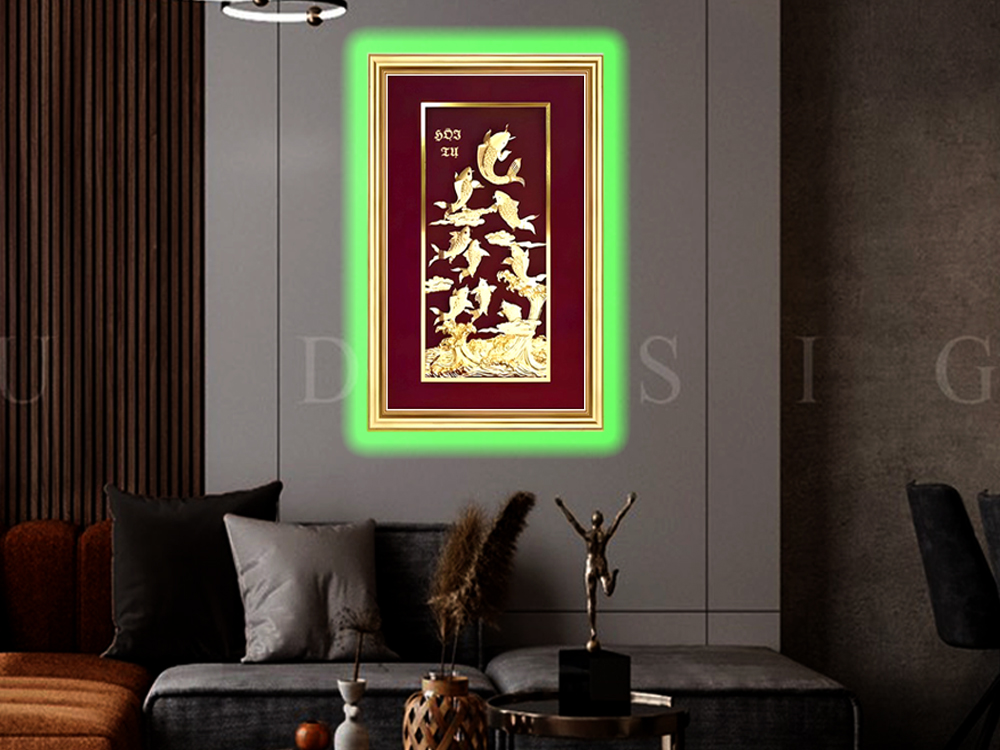 Tranh tặng khai trương Khánh vàng phong thủy ABCD