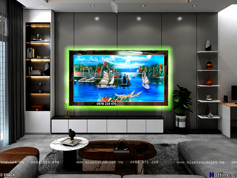 Mua tranh tặng tân gia ở đâu tranh sơn mài thuận buồm 03