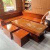 Bàn ăn giả nguyên Khối sofa dễ lau chùi mẫu chữ L gỗ hương đá nam phi đóng hộp - SF07 (7)