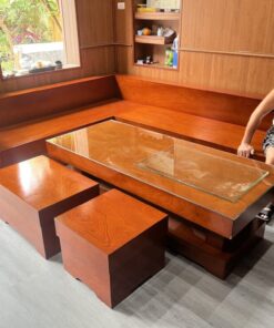 Bàn ăn giả nguyên Khối sofa dễ lau chùi mẫu chữ L gỗ hương đá nam phi đóng hộp - SF07 (7)