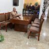Bộ Bàn Ghế Ăn Gỗ Tự Nhiên Đẹp Da Bọc Đệm Cả Kính Mẫu Mới Nhất - SF04 (3)