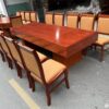 Bộ bàn ghế ăn vân gỗ hương đá và 10 ghế bọc da nhập khẩu Italia - SF06 (6)
