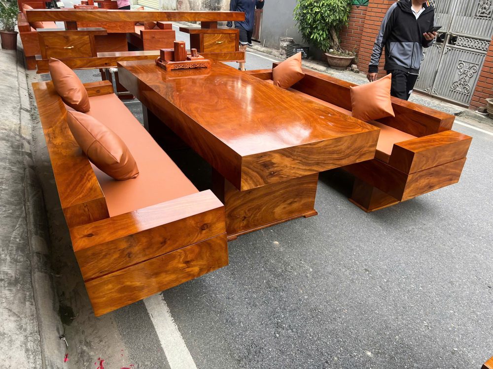 Bộ bàn sofa ghế k3 tay tựa gỗ hương xám nam phi đóng hộp kèm đệm- SF10 (5)